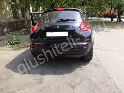 Установка насадки на глушитель  Nissan Juke